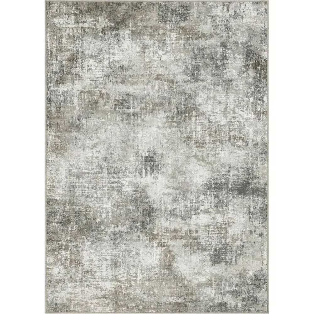 New 8x10 Washable Area Rug, Modern Abstract Non-Slip Carpet for Home & Room